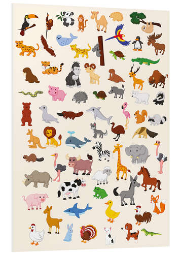 Tableau en PVC Le monde des animaux