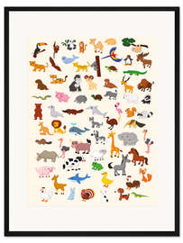 Gerahmter Kunstdruck Die Welt der Tiere