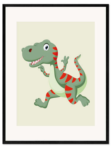 Plakat artystyczny premium w ramie Laughing Dino