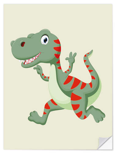 Wandsticker Lachender Dino