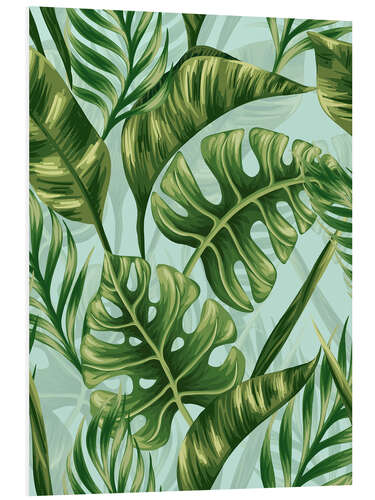 Foam board print Monstera Leaves