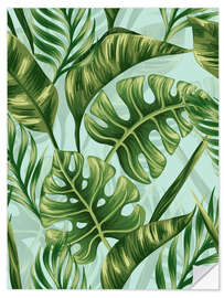 Sticker mural Monstera Leaves