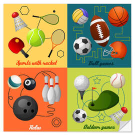 Sticker mural Fais du sport ! (anglais)