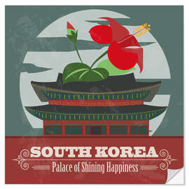 Selvklebende plakat South Korea - Palace