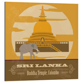 Magnettafel Sri Lanka - Buddhatempel