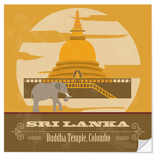 Wall sticker Sri Lanka - Buddha Temple