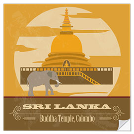 Wall sticker Sri Lanka - Buddha Temple