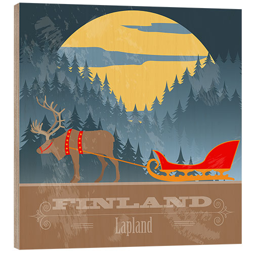 Hout print Finland - Lapland