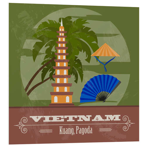 PVC-tavla Vietnam - Kuang, Pagoda