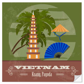 Wall sticker Vietnam - Kuang, Pagoda