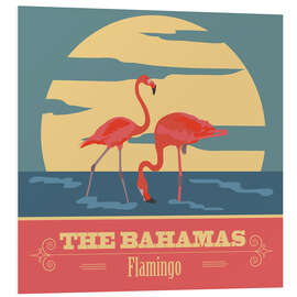 Foam board print The Bahamas - Flamingo