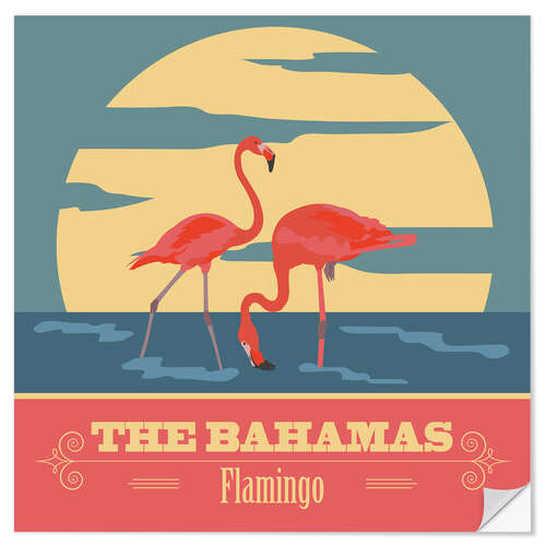 Wall sticker The Bahamas - Flamingo