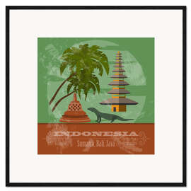 Framed art print Indonesia - Sumatra, Bali, Java