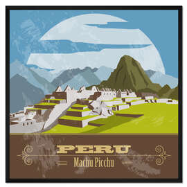 Gerahmter Kunstdruck Peru - Machu Picchu