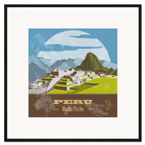Gerahmter Kunstdruck Peru - Machu Picchu