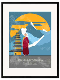 Innrammet kunsttrykk Nepal - Tibet, Dalai Lama