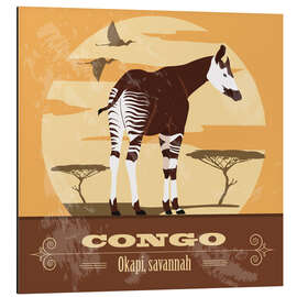 Magnettafel Kongo - Okapi