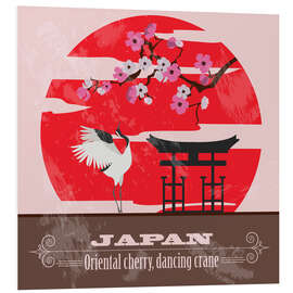 PVC-tavla Japan - Cherry &amp; Crane