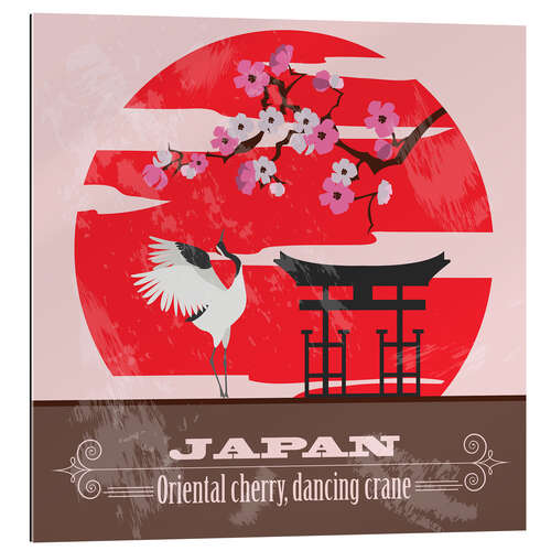 Galleritryck Japan - Cherry & Crane