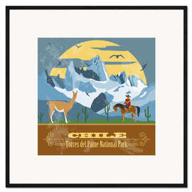 Framed art print Chile - Torres del Paine
