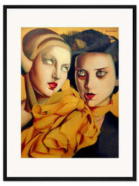 Gerahmter Kunstdruck Der orangefarbene Schal