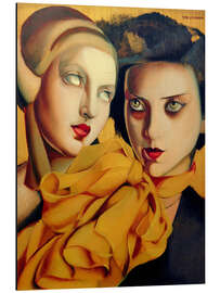 Magnettafel Der orangefarbene Schal