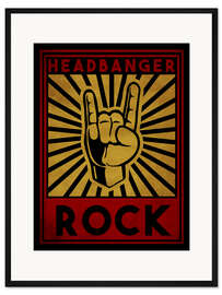 Gerahmter Kunstdruck headbanger