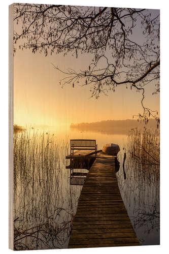 Hout print Ridge in the spring sunrise