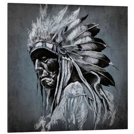 Magnettafel Alter Häuptling