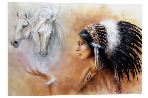 PVC-tavla Native American with horses