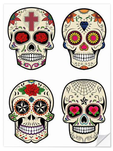 Wall sticker Mexico Skulls