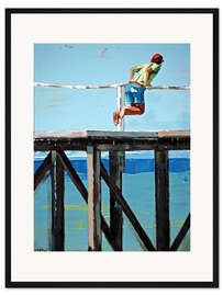 Gerahmter Kunstdruck Auf dem Steg