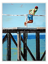 Wall print  On The Jetty - Claire McCall