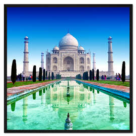 Gerahmter Kunstdruck Taj Mahal Türkis