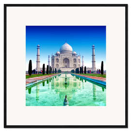 Ingelijste kunstdruk Taj Mahal Turquoise