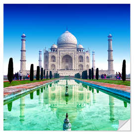 Sticker mural Taj Mahal turquoise