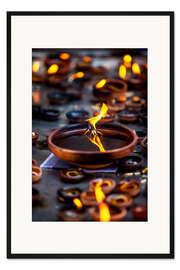 Gerahmter Kunstdruck Zen Kerze
