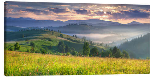 Canvas-taulu Sunrise in the mountains