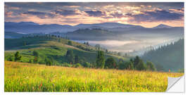 Autocolante decorativo Sunrise in the mountains