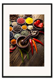 Gerahmter Kunstdruck Gesunde Gewürzküche