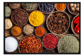 Gerahmter Kunstdruck Gewürzschalen I