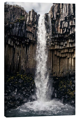 Canvas print Svartifoss, Black waterfall, Iceland