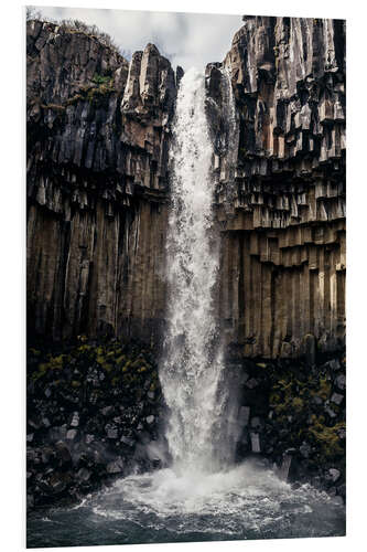 Quadro em PVC Svartifoss, Black waterfall, Iceland