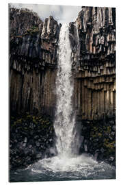 Tableau en plexi-alu Svartifoss, cascade d&#039;Islande