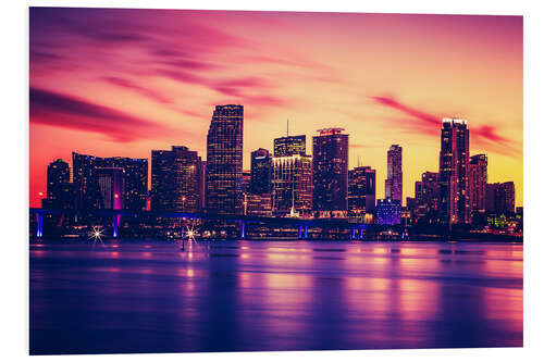 PVC-taulu Miami at sunset, USA