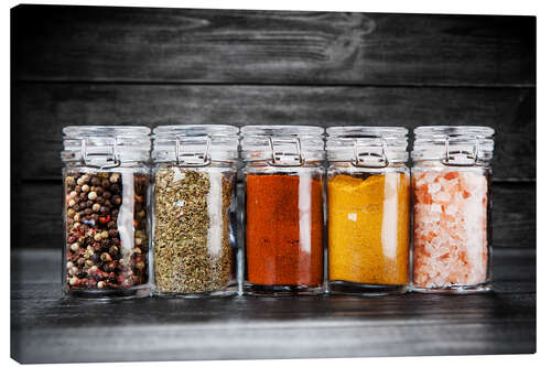 Lærredsbillede Spices in glass