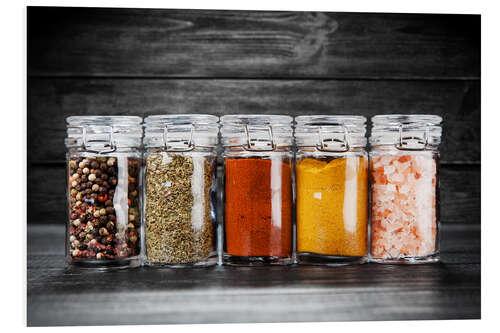 Foam board print Spices in glass