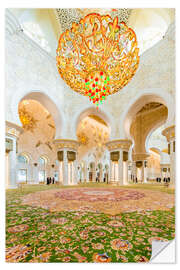 Selvklebende plakat Sheikh Zayed mosque in Abu Dabi