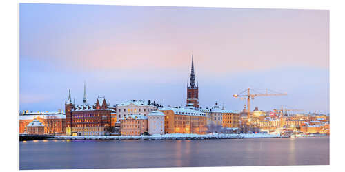 Hartschaumbild Panorama Stadtbild von Stockholm, Schweden