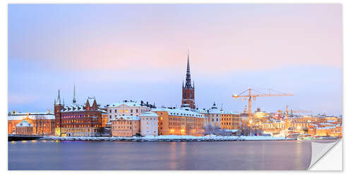 Vinilo para la pared Panoramic cityscape of Stockholm, Sweden